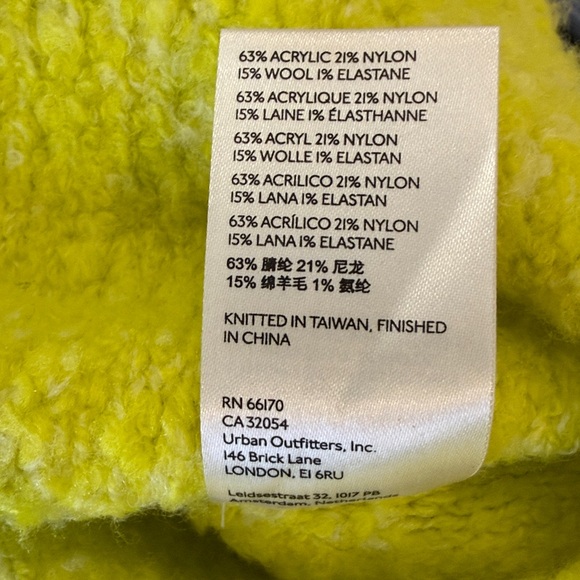 Free People Moira Slouchy Tunic Sweater Citron Sun Oversized Small NWOT - Picture 4 of 5